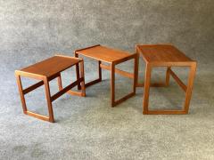 Arne Hovmand Olsen Vintage Danish Trio Teak Nesting Tables Attributed to Arne Hovmand Olsen - 2618036