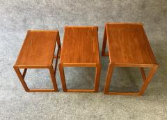 Arne Hovmand Olsen Vintage Danish Trio Teak Nesting Tables Attributed to Arne Hovmand Olsen - 2618040