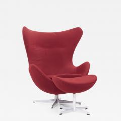 Arne Jacobsen Arne Jacobsen for Fritz Hansen Mid Century Egg Chair and Ottoman - 3848685