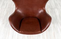 Arne Jacobsen Danish Modern Cognac Leather Egg Chair by Arne Jacobsen for Fritz Hansen - 3245325