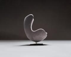 Arne Jacobsen Egg Chair by Arne Jacobsen with New Wool Mosu Velvet Upholstery - 4759798