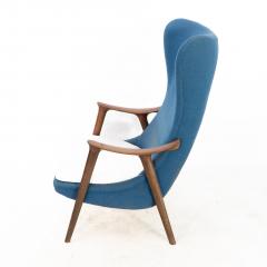 Arne Jacobsen Mid Century Danish Teak Upholstered Egg Chair in the Style of Arne Jacobsen - 4182531