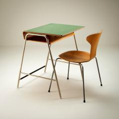 Arne Jacobsen Munkegaard School Desk and Mosquito Chair by Arne Jacobsen Denmark 1950s - 2273399