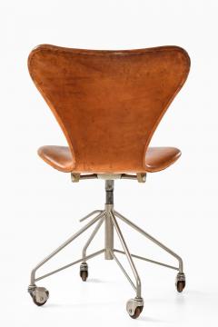 Arne Jacobsen Office Chair in Leather and Steel by Arne Jacobsen 1968 - 4507638