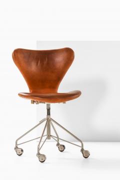 Arne Jacobsen Office Chair in Leather and Steel by Arne Jacobsen 1968 - 4508626