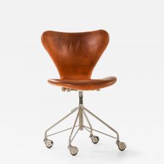 Arne Jacobsen Office Chair in Leather and Steel by Arne Jacobsen 1968 - 4508627