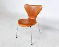 Arne Jacobsen Set of 6 Cognac Leather Dining Chairs by Arne Jacobsen - 3100468