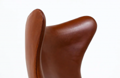 Arne Jacobsen Vintage Arne Jacobsen Cognac Leather Egg Chair for Fritz Hansen - 2439384