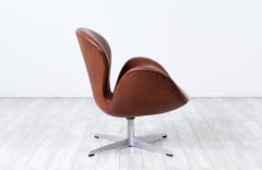 Arne Jacobsen Vintage Arne Jacobsen Cognac Leather Swan Chair for Fritz Hansen - 3086200