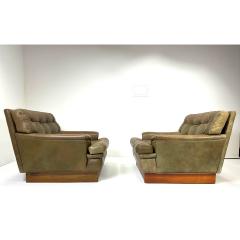 Arne Norell 1960s Pair of Arne Norell Leather Lounge Chairs - 3843374