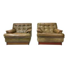 Arne Norell 1960s Pair of Arne Norell Leather Lounge Chairs - 3843385