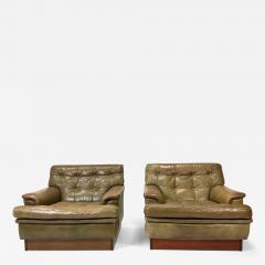 Arne Norell 1960s Pair of Arne Norell Leather Lounge Chairs - 3845670