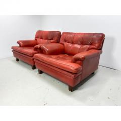 Arne Norell 1960s Pair of Arne Norell Red Leather Mexico Chairs - 2817722