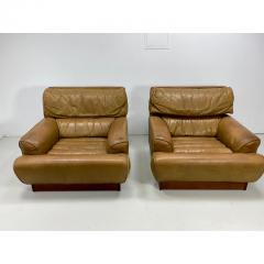 Arne Norell 1970s Arne Norell Leather Lounge Chairs a Pair - 2967908