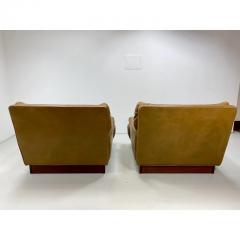 Arne Norell 1970s Arne Norell Leather Lounge Chairs a Pair - 2967912