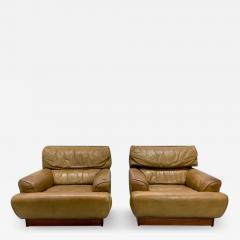 Arne Norell 1970s Arne Norell Leather Lounge Chairs a Pair - 2971012