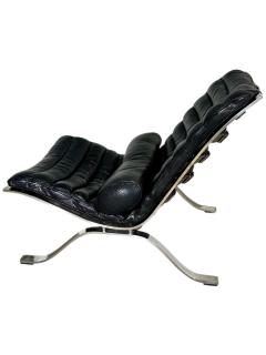 Arne Norell Ari Leather and Steel Lounge Chair Sweden 1970 - 4219176