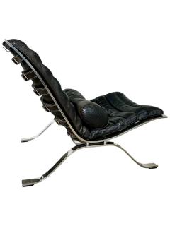 Arne Norell Ari Leather and Steel Lounge Chair Sweden 1970 - 4219178