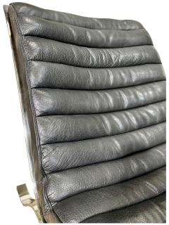 Arne Norell Ari Leather and Steel Lounge Chair Sweden 1970 - 4219181