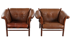 Arne Norell Arne Norell Indra leather safari chairs Sweden - 3293736