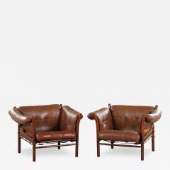 Arne Norell Arne Norell Indra leather safari chairs Sweden - 3294052