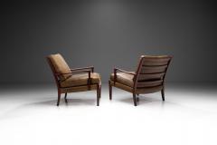 Arne Norell Arne Norell L ven Easy Chairs with Loose Leather Cushions Sweden 1960s - 3222928