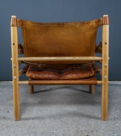 Arne Norell Arne Norell Leather Sirocco Safari Chair Sweden 1960s - 2258718