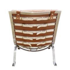 Arne Norell Arne Norell Pair of Sculptural Lounge Chairs With Custom Channeled Leather 1960s - 2435757