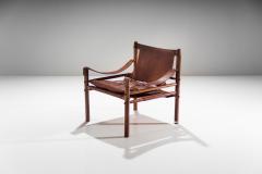 Arne Norell Arne Norell Sirocco Safari Chair in Brown Leather Sweden 1964 - 1069225