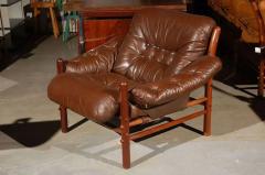 Arne Norell Pair of Brown Tufted Leather Chairs by Arne Norell - 3021687