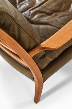 Arne Norell Set of 2 Easy Chairs in Leather and Walnut by Arne Norell 1960s - 4507621