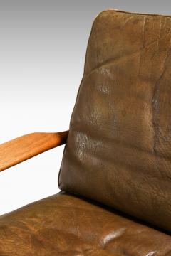 Arne Norell Set of 2 Easy Chairs in Leather and Walnut by Arne Norell 1960s - 4507628