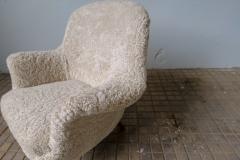 Arne Norell Swedish Mid Century Lounge Chair Divina Shearling Sheepskin Arne Norell 1950s - 2600582