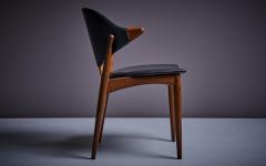 Arne Vodder Arne Vodder Desk Chair for Vamo Sonderborg in Teak and Original black Skai - 3006249