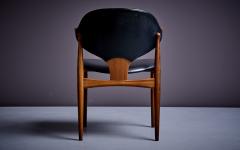 Arne Vodder Arne Vodder Desk Chair for Vamo Sonderborg in Teak and Original black Skai - 3006251