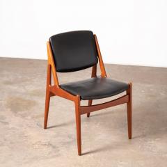 Arne Vodder Arne Vodder Dining Chairs in Teak Leather 60s Ella Tilt Back Model Set of 6 - 3336846