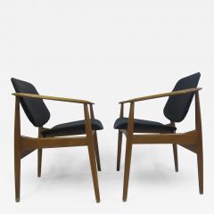Arne Vodder Arne Vodder Mid Century Arm Chairs by France Daverkosen - 421785