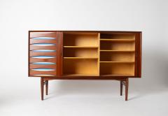 Arne Vodder Arne Vodder Rosewood Credenza with Blue White Drawers Denmark 1960 - 4507935