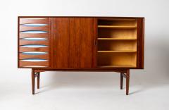 Arne Vodder Arne Vodder Rosewood Credenza with Blue White Drawers Denmark 1960 - 4507936