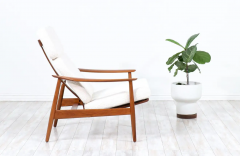 Arne Vodder Arne Vodder Sculpted Teak Boucle Reclining Lounge Chair for Sibast M bler - 2481150