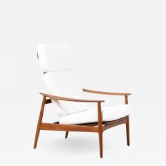 Arne Vodder Arne Vodder Sculpted Teak Boucle Reclining Lounge Chair for Sibast M bler - 2482596