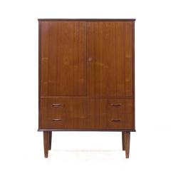 Arne Vodder Arne Vodder Style Mid Century Danish Teak Armoire - 3938356