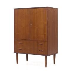 Arne Vodder Arne Vodder Style Mid Century Danish Teak Armoire - 3938358