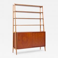 Arne Vodder Arne Vodder Style Mid Century Danish Teak Book Shelf Credenza - 4305763