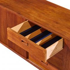 Arne Vodder Arne Vodder Style Mid Century Danish Teak Sliding Door Credenza - 4828058