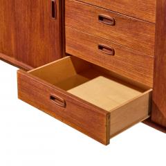 Arne Vodder Arne Vodder Style Mid Century Danish Teak Sliding Door Credenza - 4828059