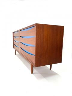 Arne Vodder Arne Vodder Triennale Teak Dresser with Blue Bowtie Drawers for Sibast M bler - 3394919