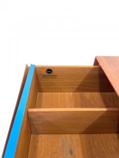 Arne Vodder Arne Vodder Triennale Teak Dresser with Blue Bowtie Drawers for Sibast M bler - 3394922