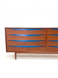 Arne Vodder Arne Vodder Triennale Teak Dresser with Blue Bowtie Drawers for Sibast M bler - 3394935