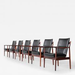 Arne Vodder Arne Vodder armchairs model 432 in rosewood Sibast Furniture Denmark 1960 - 3683336